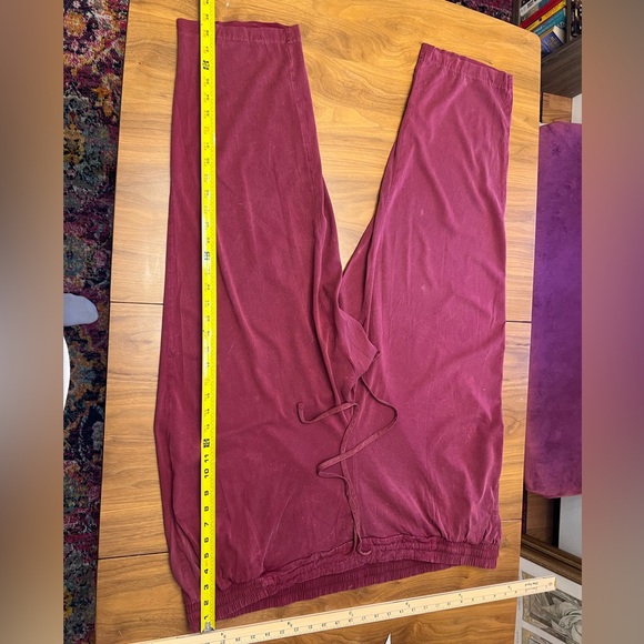 Torrid Stretch Challis Drawcord Trouser - Burgundy - Picture 3 of 8
